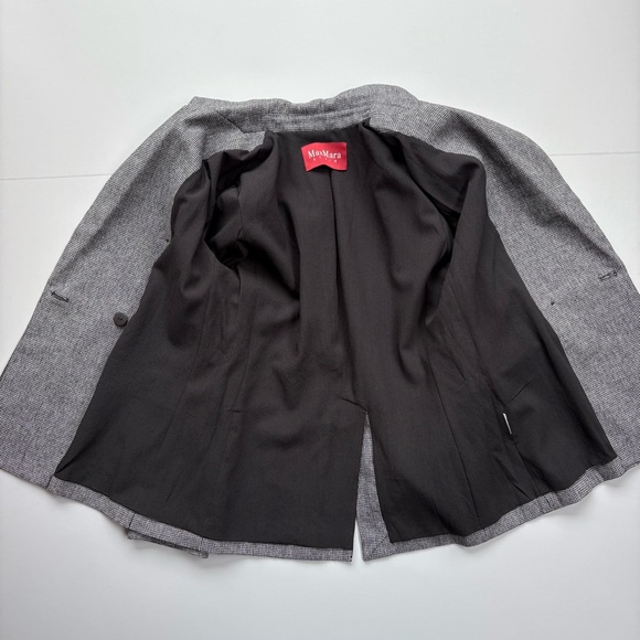 Max Mara Women’s Size 2 Woven Wool Blazer Jacket Academia Career Wear Preppy - Picture 9 of 14